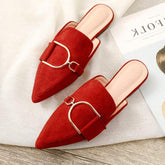 Sapatos Mocassins Suede New Ladies Slippers Outdoor Flat Loafer Pointed Toe Mules Slides Footwear