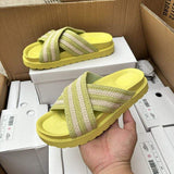 Candy Color Sandalias Planas Low MOQ Platform Slides Slip on Women's Sandals