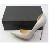 Side Cut Estileto Mujer Fancy Large Size 42 43 Elegant Style Sexy Point Spiked Party Shoes Purple Women Heels