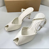Fashion Sandalias Elegantes Peep Toe Sandal 2026 Summer Heels for Women