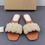 Sandale Plat Pearl Diamond Outdoor New Spring Korean Sandals for Women