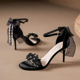 Scarpe Donna Tacco Alto Flower Chaussure Sandals Wedding High Heels for Women