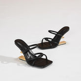 Unique Trendy Lace up Sandals Strange Style Elegant Sexy Designer Luxury Heels for Women
