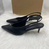 New Arrival Women's Low-Heel Elegant Socialite Pumps - Closed Toe, Slip-On with Back Strap