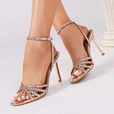 Trendy Comfortable Sole Sandals 2026 New Arrival Shoes Woman Gold Heels for Women