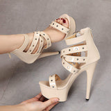 Roman Ankle Strappy Sandalias Con Tacon Strange 2025 Sandals Platform Heels for Women
