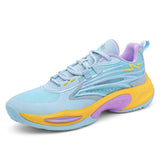 Ergonomic Mens Basketball Shoes Trendy Macaron Colorful Sneakers Youth Athletic Training Shoes Women Outdoor Gym Court Footwear