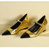Escarpins Femme New Fashion Pumps Shoes Wedge Women Heels for Lady Footwear
