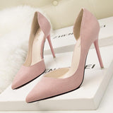 Trendy Color Sandalias Romanas Top Quality Stiletto Summer Sandals Elegant Purple Suede Heels