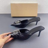 New Arrivals Women Shoes Chaussure Ouverte Femme BUckle Fashion Pointed Toe Sandal High Heels for Ladies