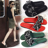 Diamond Rhinestone Sapatos Feminino Female Wholesaler Factory Ladies Shoes Flat Sandals for Women