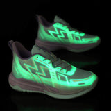 Custom Noctilucent Basketball Shoes for Men Women Professional Anti-Slip Sneakers Mesh Breathable Luminous for Summer Autumn