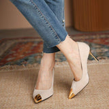 Small/Large SIzes Steel Toe Stiletto Sandalias Office Wear Pumps Medium Green Heels