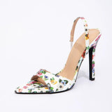 Women's Pointed-Toe Printed Ankle-Strap Ladies Sexy Stiletto Heel Sandals - Gorgeous High-Heeled Footwear Pumps