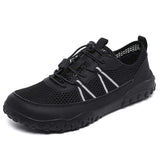 Mens Big Size Running Shoes Breathable Mesh Sneakers Quick Lacing Summer Athletic Lightweight Walking Trainers
