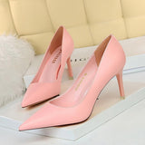 2025 Factory Brand Dress+Shoes High Quality Elegant Lady Pink Color Sexy Ladies Low Heels Pumps