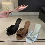 Chaussure Talon Silk Slipper Trendy Sexy Elegant Fashion New Heels for Women