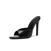 Best Selling New Colors Open Toe Rhinestone Ladies Sandals and Mules 2025 Women Slippers Heels