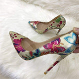 12CM/10CM/8CM European Trendy Gold Fashion Job Shoe Stiletto High Heels for Women
