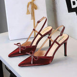 Mix-Color Sexy Talons Aiguilles Slingback Thin Sexy Feet Spring 2026 Heels for Women