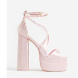 Ankle Strap Quality Casual Summer Daily Footwear Ladies Party Wear Women Block Heel Sandals With Thick Platform