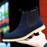 Extra Size 37-47 Genuine Leather Shoes High Top Good Quality Real Leather Chelsea Boots for Men
