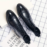High Top Men Good Quality Artificial Leather Boots Lace up Gentlemen Top Grade Boots for Men