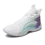 Latest Mens Fashion Basketball Sneakers Unique Pattern Streetball Shoes High Top Ankle Support Non Slip Outdoor Sport Trainers