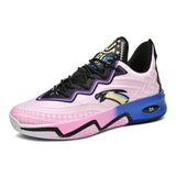 Men Women High Performance Athletic Sneakers with Lightning and Eagle Pattern Court Sports Durable Anti Slip Basketball Sneakers