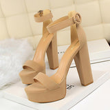 Tacones De Mujer High Quality Block Heel Design High Platform Heels for Sexy Lady Night Club Shoes