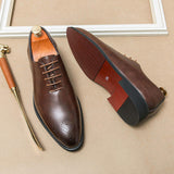 Men Lace up Casual Formal Oxfords Dress Shoes Comfortable Durable Red Bottom Handsome Shoes for Men
