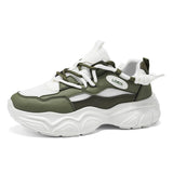 Mens Fashion Unique Rope Laces Chunky Sneakers Breathable Mesh Walking Shoes Non Slip Platform Athletic Dad Shoes