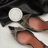 34-45 Large Size US 13 Dropshipping Zapatos Altos Dama Germany Diamond Butterfly 2025 New Color Clear Heels for Women and Ladies