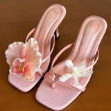 Sapato De Salto Slipper Flower Sexy 2025 Women Shoes Sandal High Heel