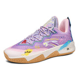 Men Women High Performance Athletic Sneakers with Lightning and Eagle Pattern Court Sports Durable Anti Slip Basketball Sneakers
