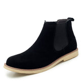 Extra Size 37-47 Genuine Leather Shoes High Top Good Quality Real Leather Chelsea Boots for Men