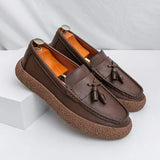 Classic Latest Design Cowhide Dress Shoes Good Quality Durable Casual Leather Loafer Shoes for Men