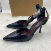 Sandales a Talons Hauts Women's High-Heel Pumps Toe-Covered Elegant Lady's Sexy Heeled Sandals With Ankle Strap