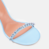 Summer New Arrival Rhinestone Flower Party Women's Sexy Beautiful Sandals - Round Toe, Ankle-Strap Ladies Sexy High Heel Shoes