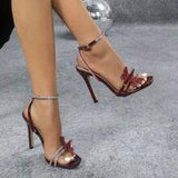 Open Toe Bowknot Decoration Women High Heel Sandals Sexy Tall Good Looking Fashion Ladies Summer Sandals Shoes