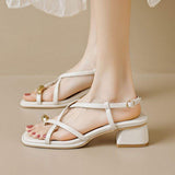4CM Low Mujeres En Tanga Transparente Female Footwear Slippers Thong Fancy Heels for Women and Ladies