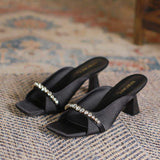 Peep Toe Escarpins Femme Designer Summer New Shoes 5CM Low Heels for Ladies