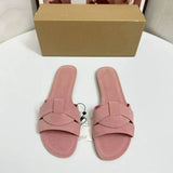 Casual Summer Comfortable Durable Quality Pink Grey Women Flat Slippers Hot Selling Ladies Casual Walking Shoes