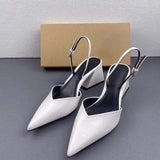 New Arrival Talons Haut Sexy Escarpins White Fashion Women Closed Toe Chunky Block Heels 2025