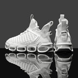Mens Neon Green Running Shoes Hollow Sole Blade Sneakers Breathable Lightweight Athletic Footwear Cool Summer Walking Trainers