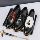 Latest Design Pointed Toe Good Looking Formal Dress Shoes Durable Tassel Loafers for Men