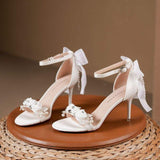 Scarpe Donna Tacco Alto Flower Chaussure Sandals Wedding High Heels for Women