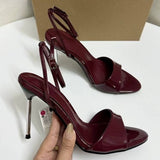 Women's High Heeled Sandals Elegant Socialite-Inspired - Pointed-Toe Ankle-Strap Casual Summer Sexy Ladies Pumps