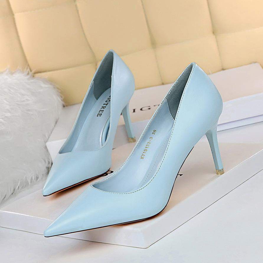 2025 Factory Brand Dress+Shoes High Quality Elegant Lady Pink Color Sexy Ladies Low Heels Pumps
