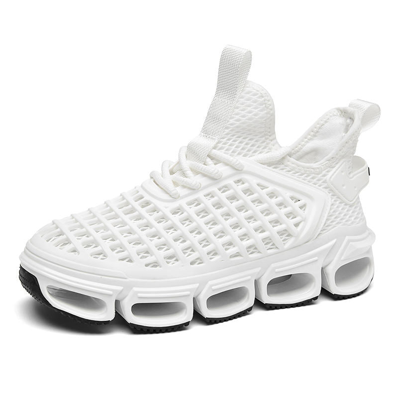 Mens Neon Green Running Shoes Hollow Sole Blade Sneakers Breathable Lightweight Athletic Footwear Cool Summer Walking Trainers